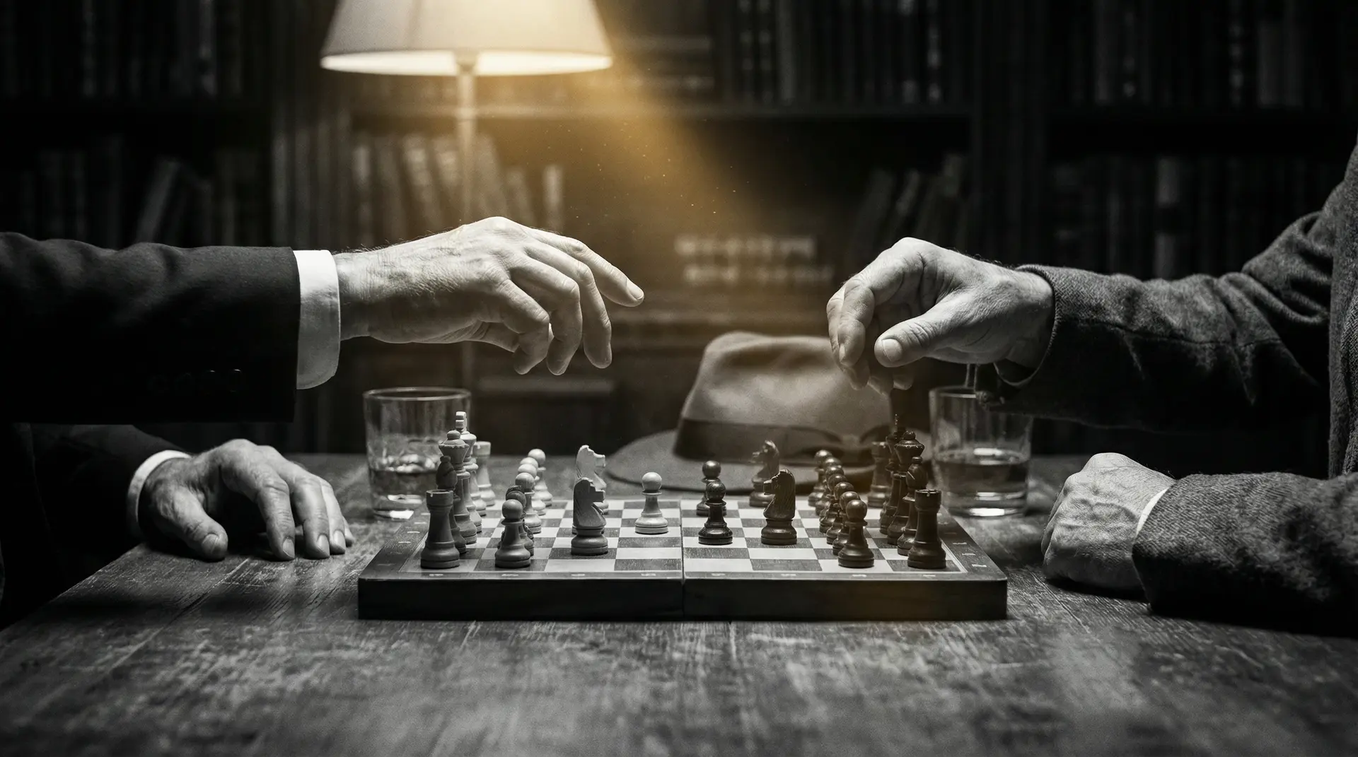 潘甜甜 艺术探索系列 - 非线性叙事，棋盘上的对弈象征命运的交错